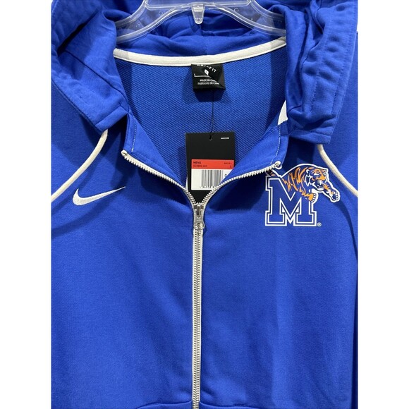 Nike Dri Fit Men’s Memphis Tigers Zip Up Hoodie Sweater - L - NWT - Picture 2 of 6